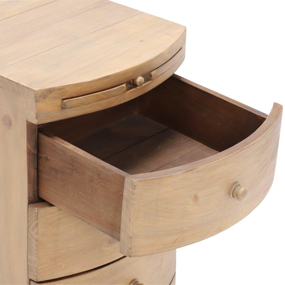 Lewes Reclaimed Wood 3 Drawer Bedside Table, Brown | Barker & Stonehouse – image 6