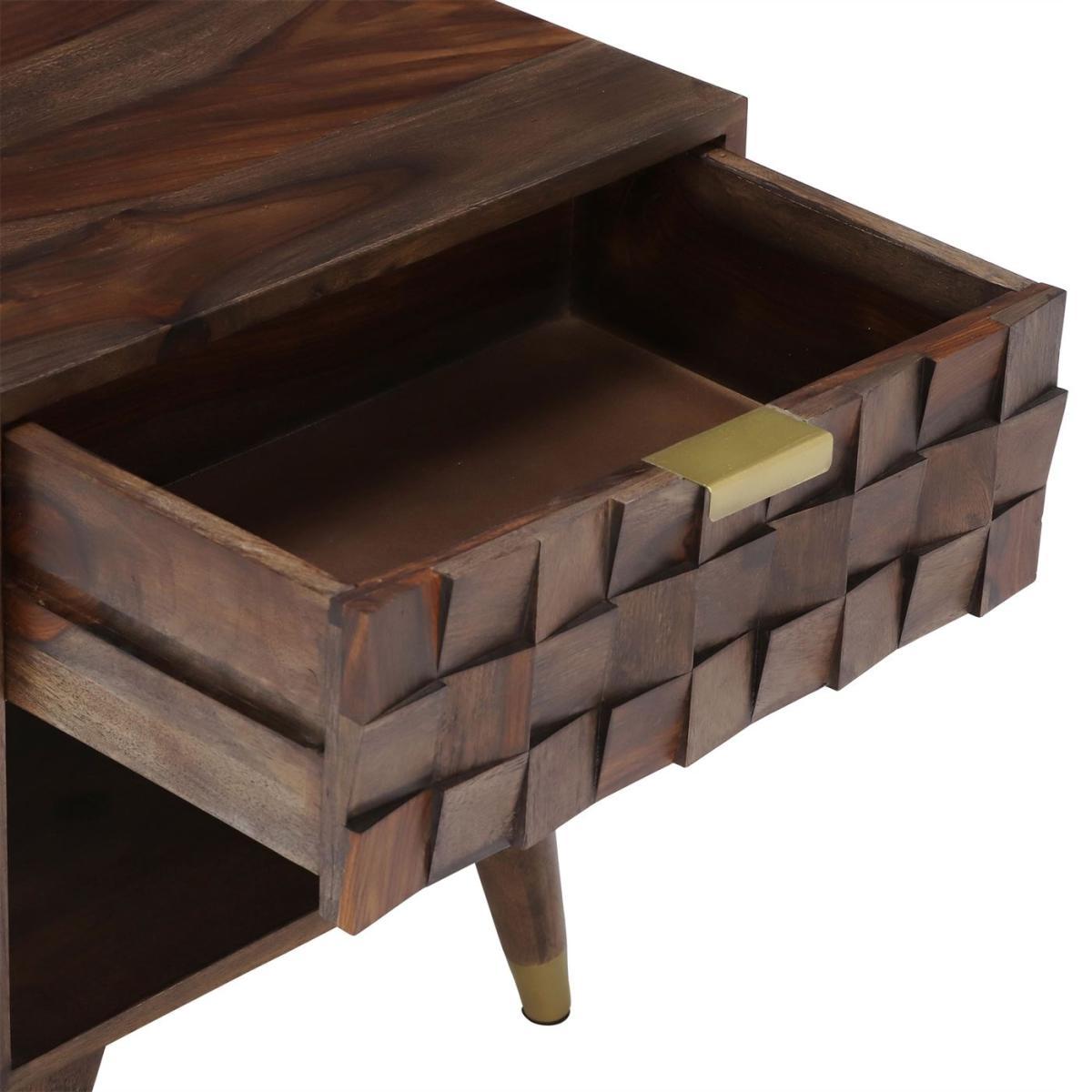 Kora 1 Drawer Side Table, Sheesham Wood – image 4
