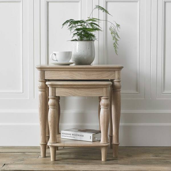 Charente Nest of Tables, Chalk Oak – image 3