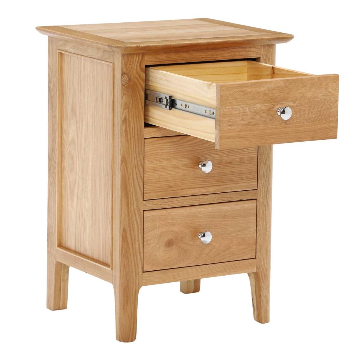 Martello Large Bedside Table, Brown Oak Wood | Barker & Stonehouse – image 3