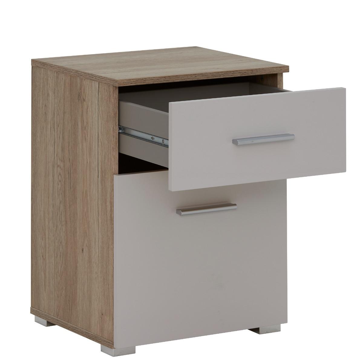 Moritz 2 Drawer Bedside Table, Grey Wood | Barker & Stonehouse – image 3