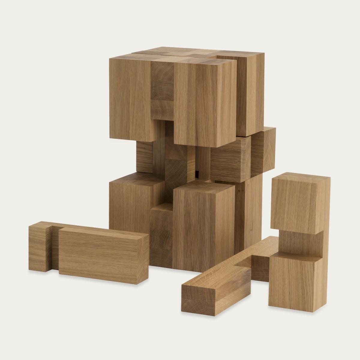 Oak Wooden Stool And Side Table – image 5