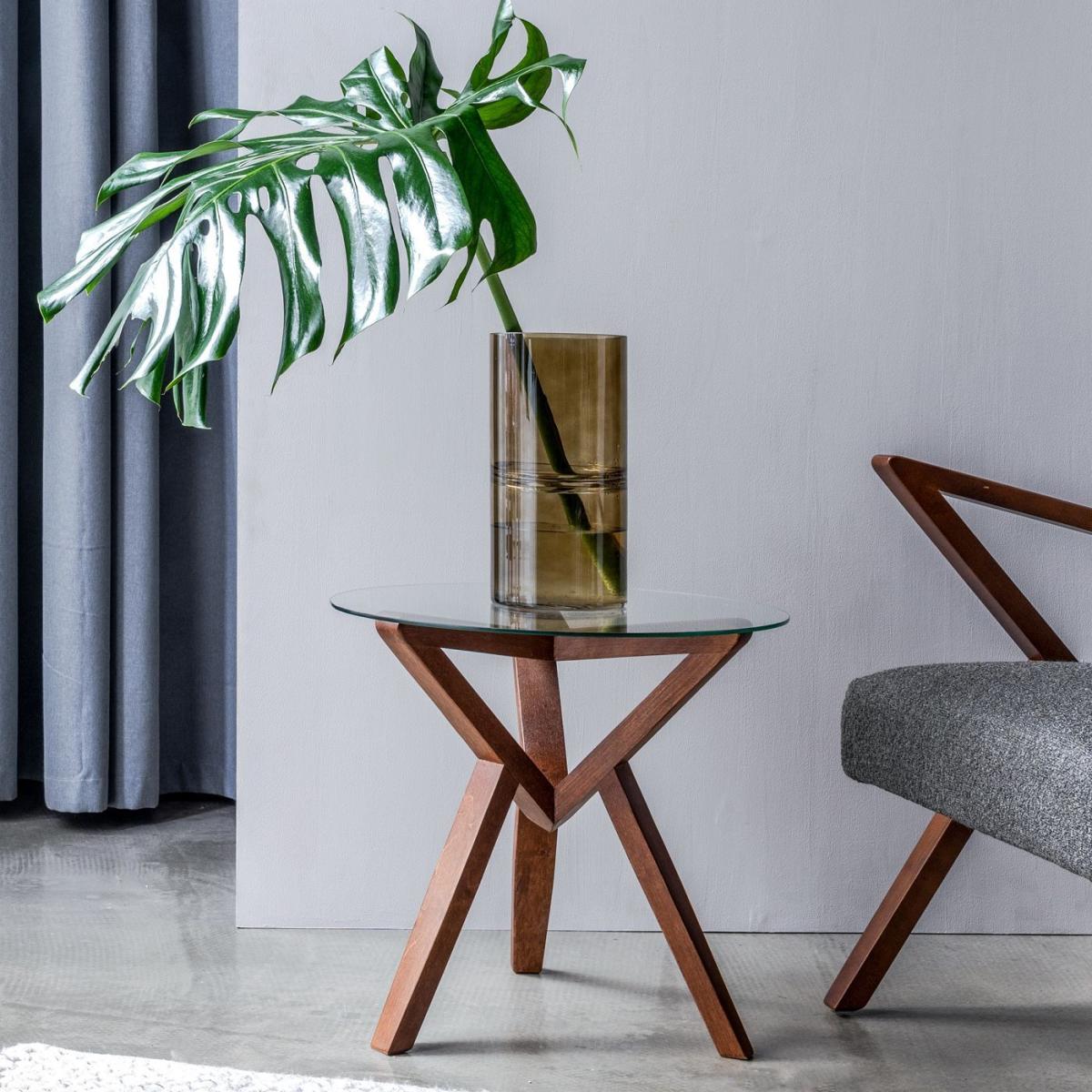 Walnut Stain Retrostar Side Table – image 3