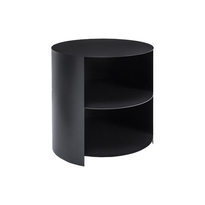 Black Hide Side Table – image 1