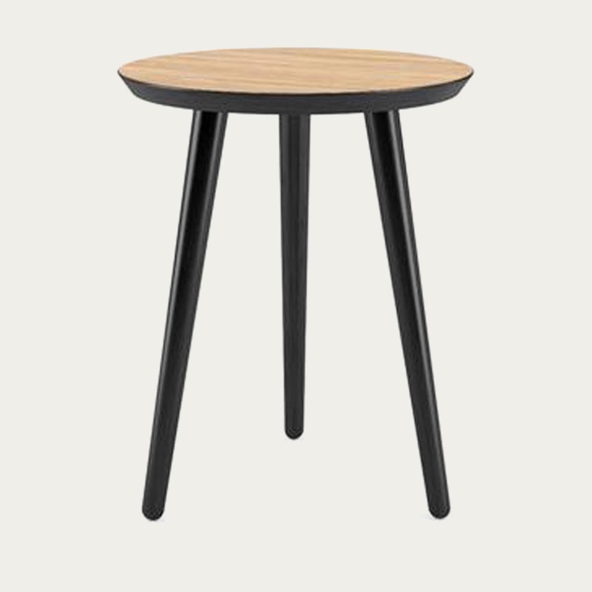 Oak & Black WW Side Table – image 1