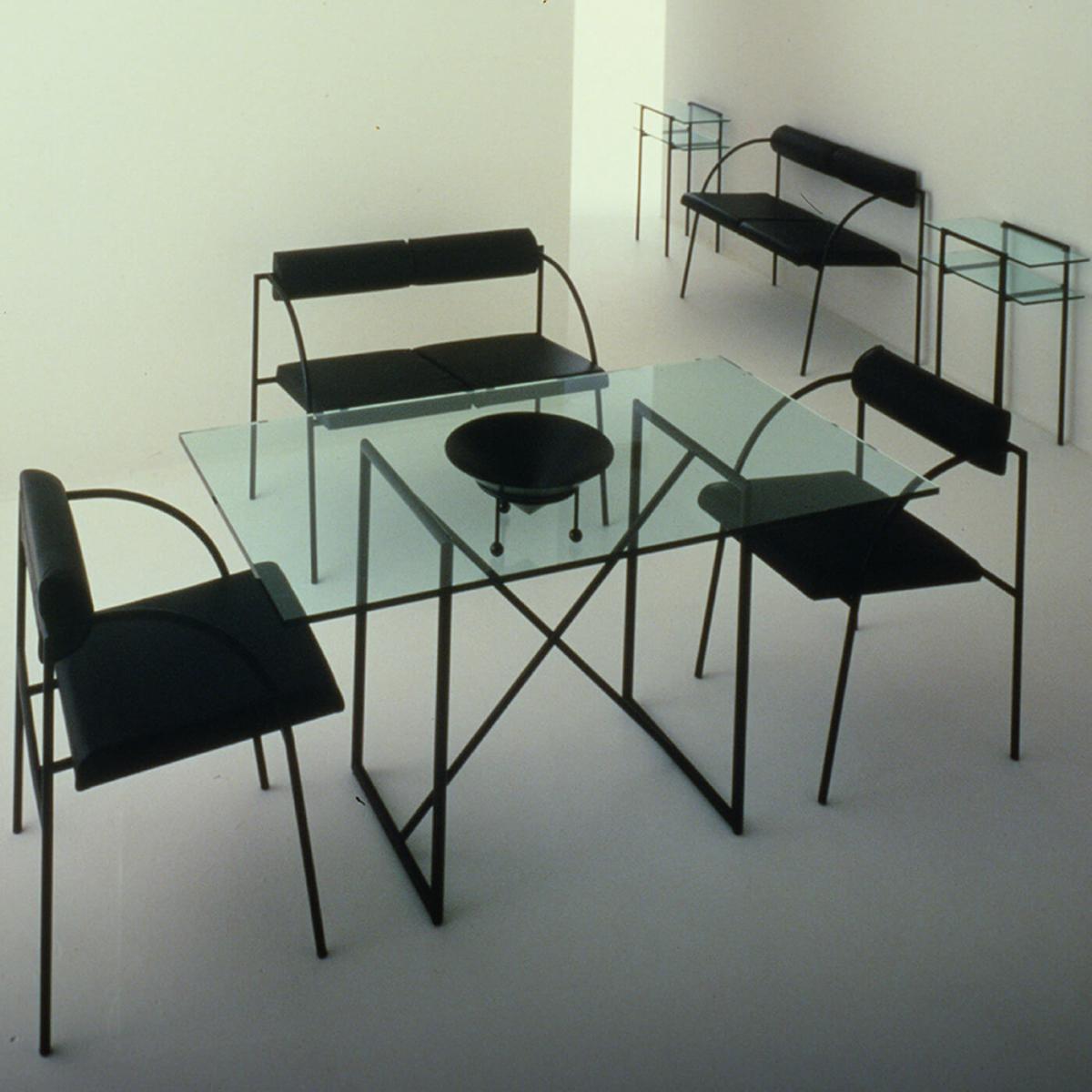 Jet Black Low Frame Vienna Two Tier Table – image 2