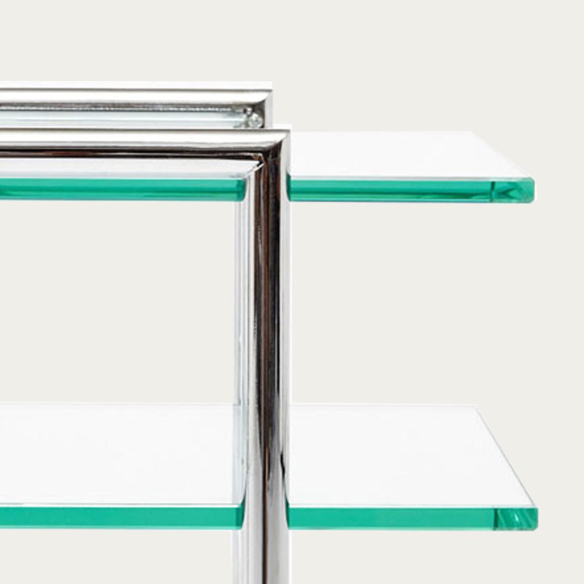 Chrome High Frame Vienna Two Tier Table – image 2
