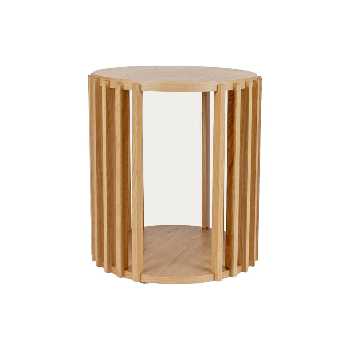 Oak Drum Side Table – image 2