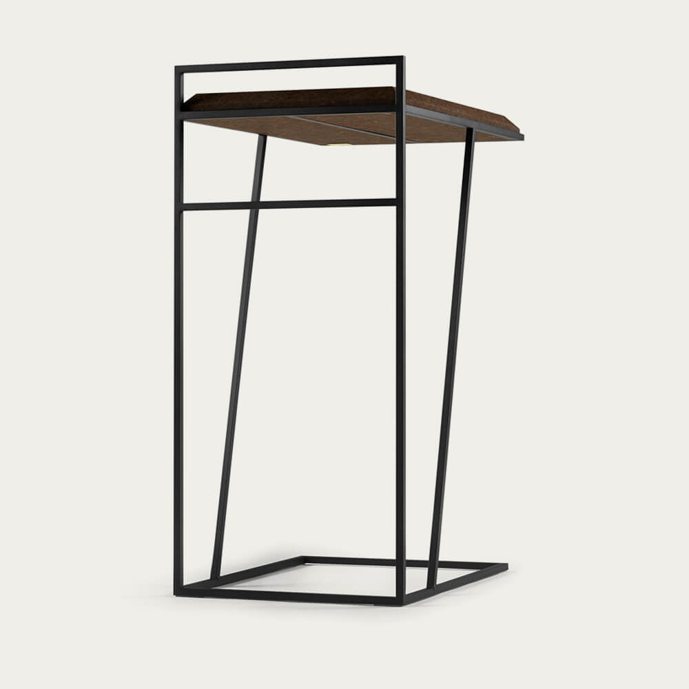 Dark Cork And Black Legs Grão #3 Side Table – image 5
