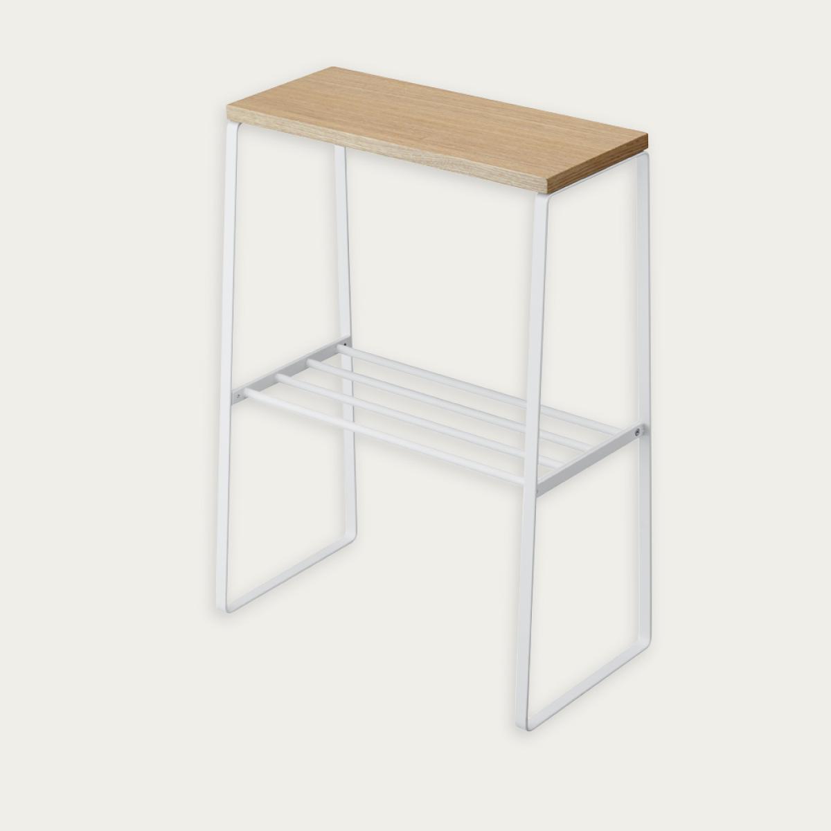 White Tosca Narrow Living Room End Table