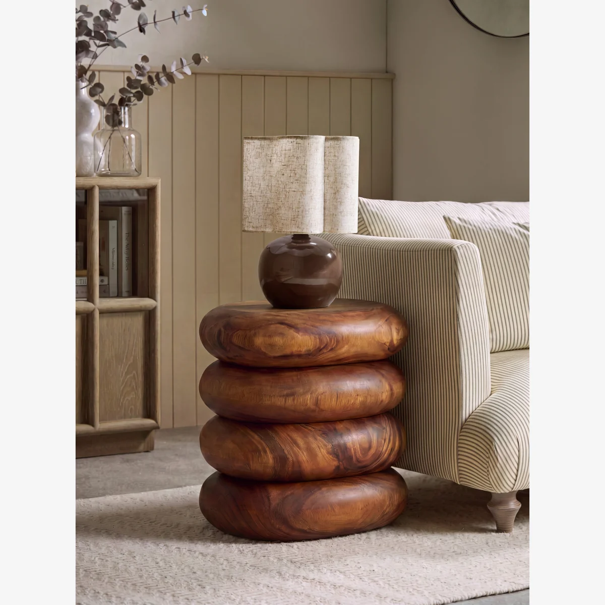 Swivel Wooden Pebbles Side table – image 1