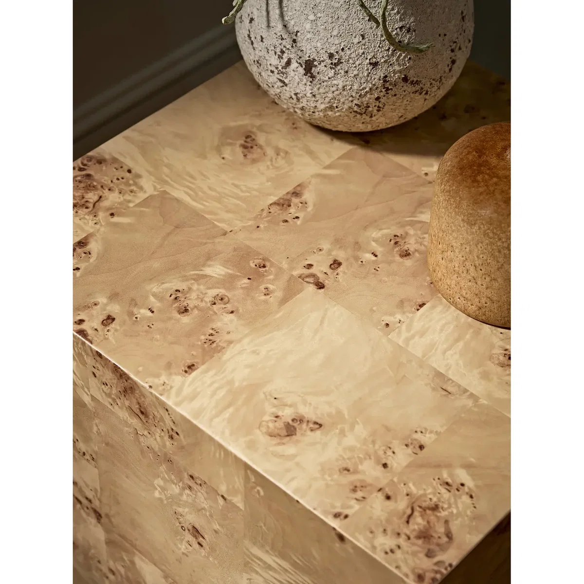 Burl Wood Side Table – image 2