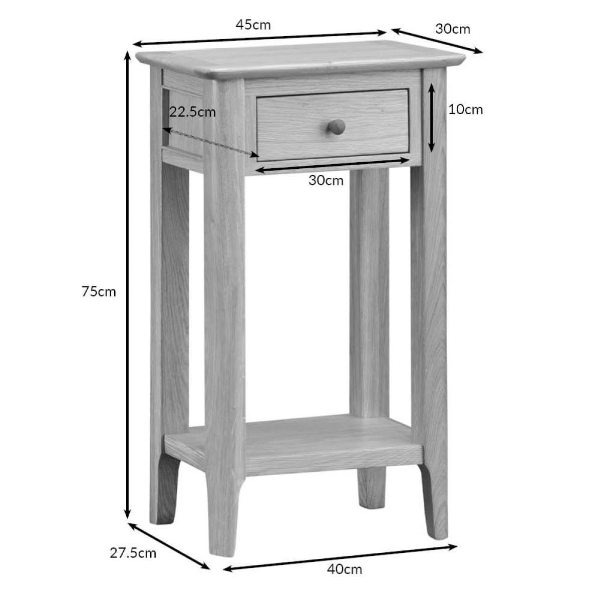 Bergen Oak Telephone Table – image 9