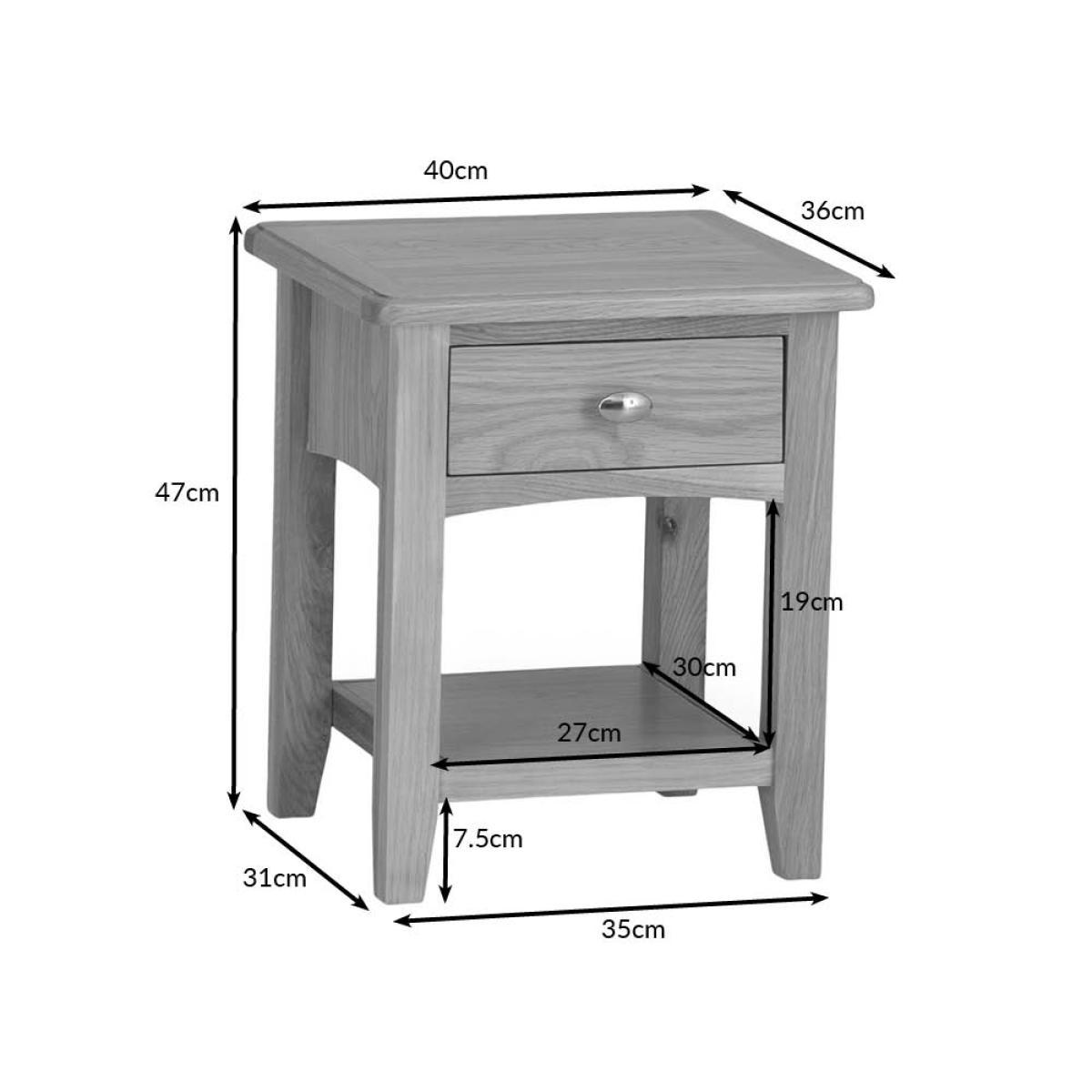 Gloucester Oak Lamp Table – image 7