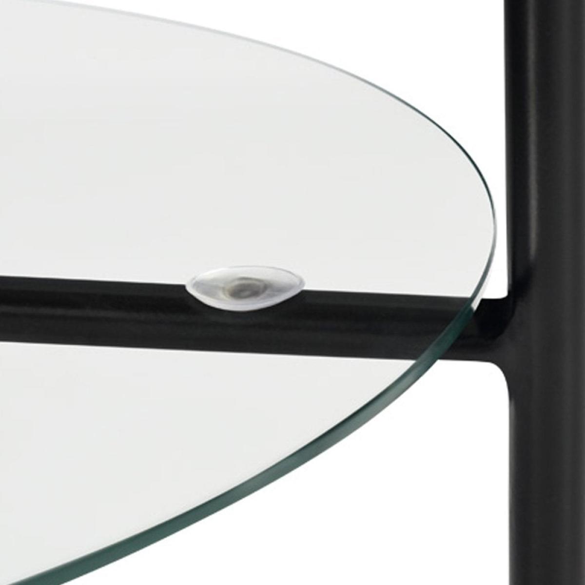 Clarance Side Table, White Marble & Black – image 4