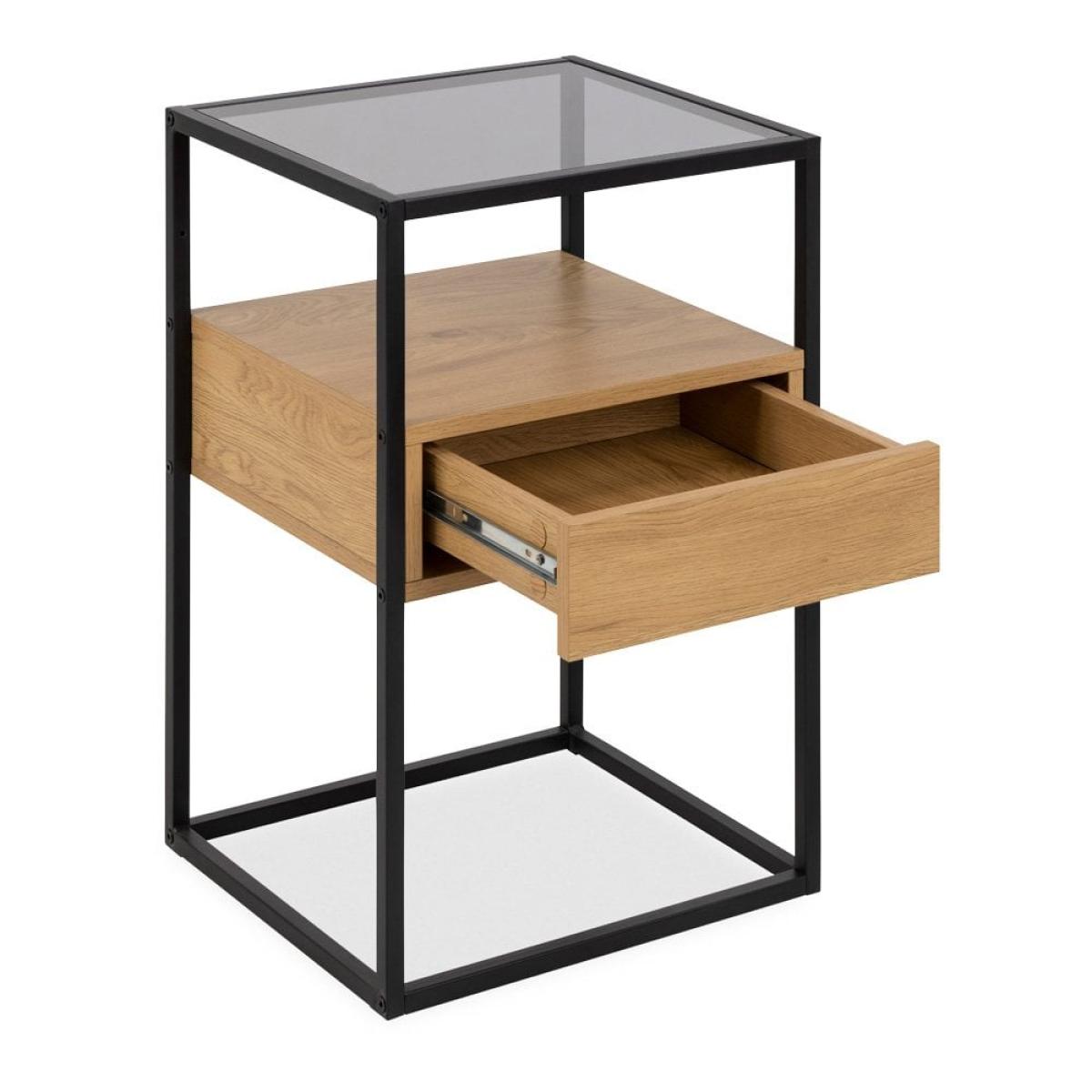 £10 Off Randolf Side Table, Oak Effect & Black – image 3