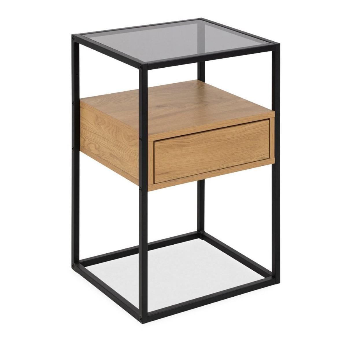 £10 Off Randolf Side Table, Oak Effect & Black – image 4