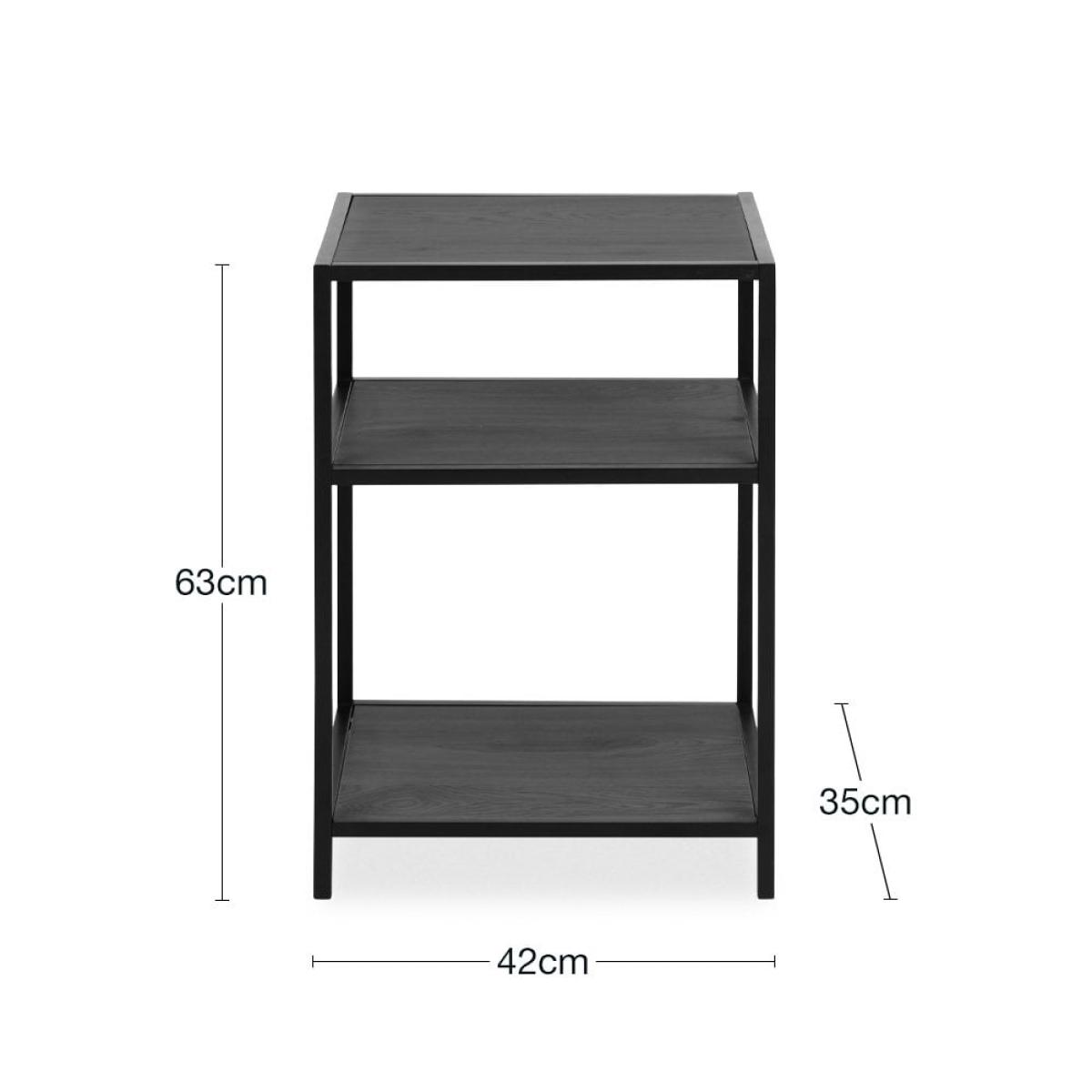 £10  Off  Seaford Square Side Table, Black Ash Effect – image 5