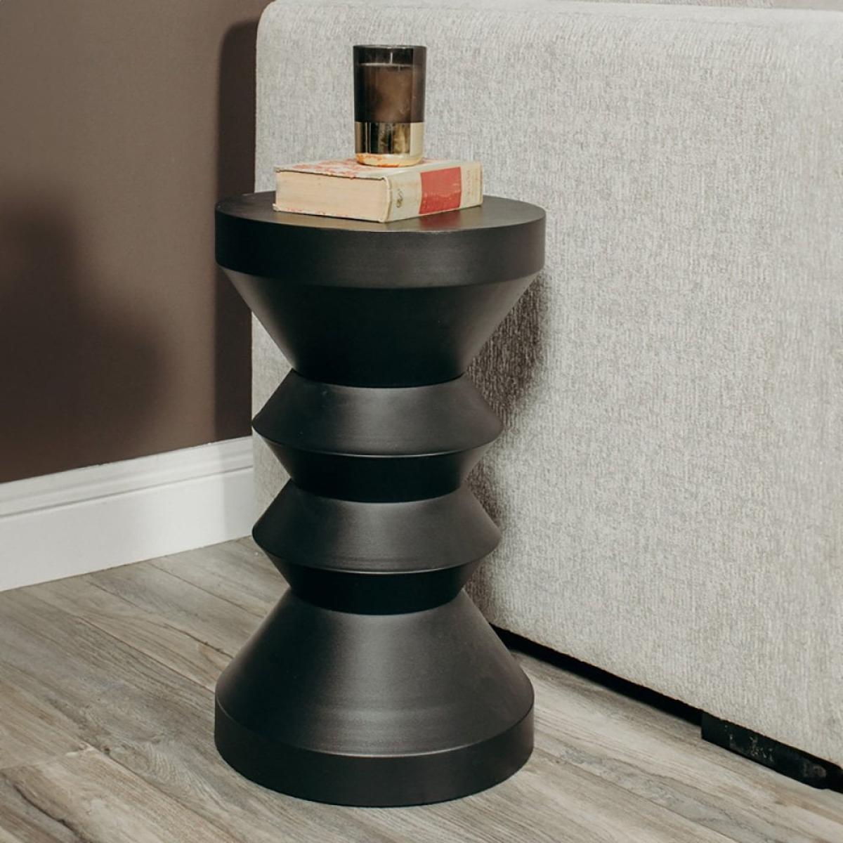 Blaise Round Side Table, Black – image 1