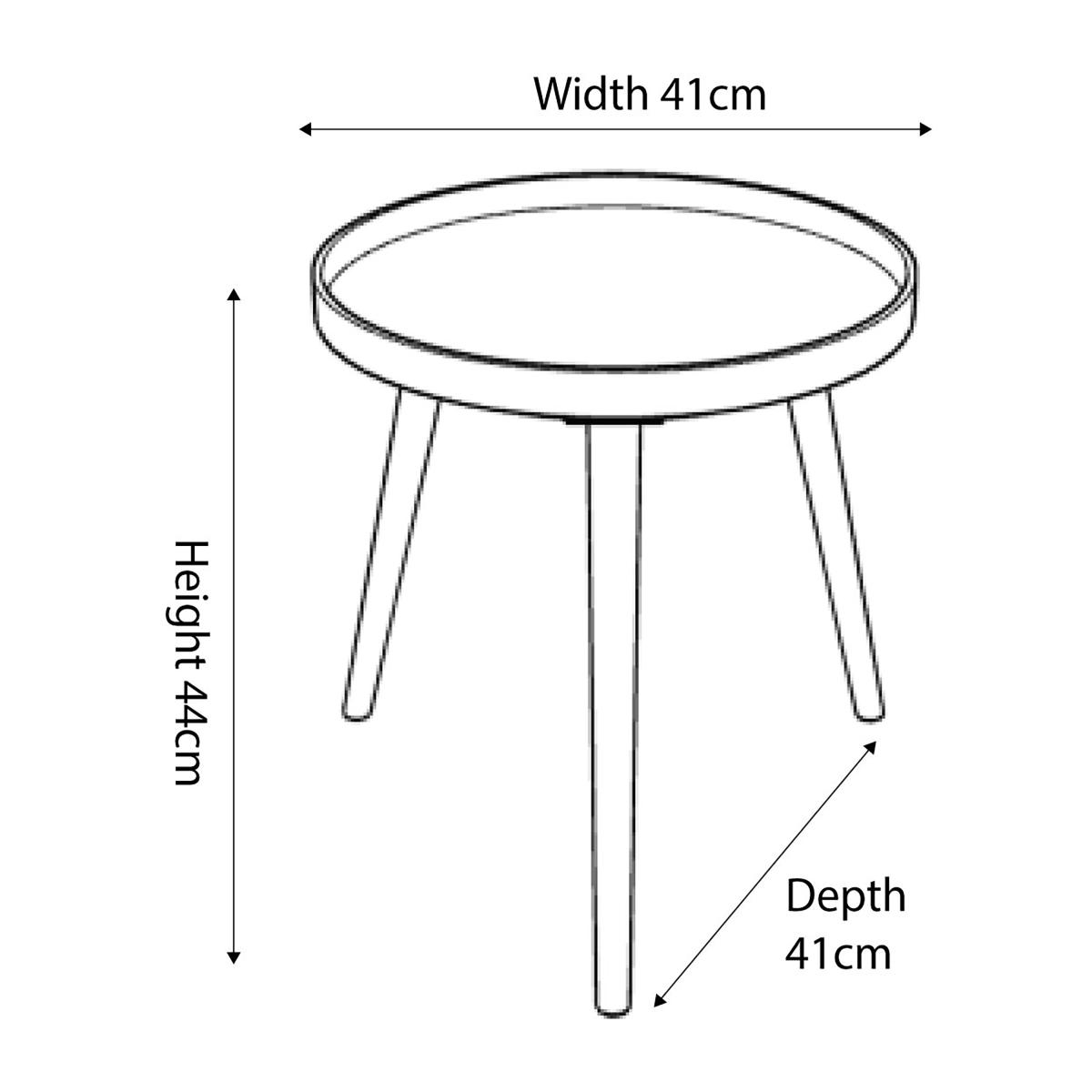 Pacific Halston Natural Pine Wood Small Side Table Pink – image 5