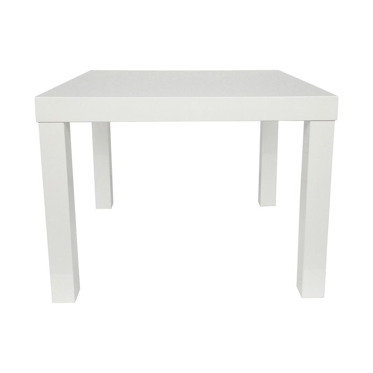 Puro Wooden High Gloss End Table White – image 2