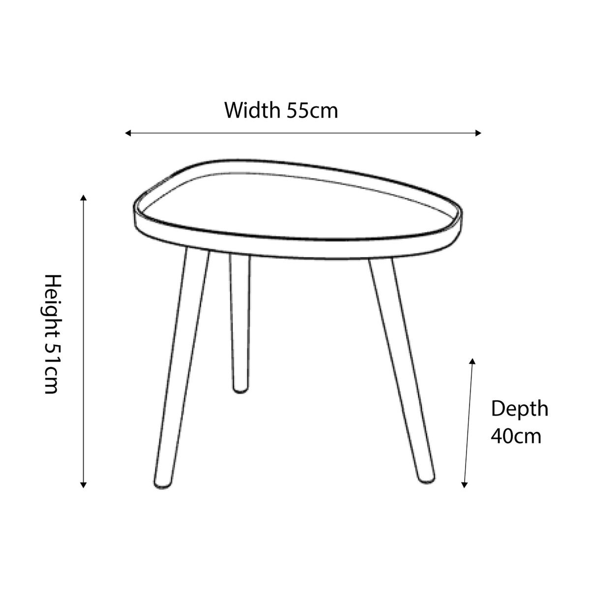 Pacific Clarice Pine Wood Side Table Grey – image 5