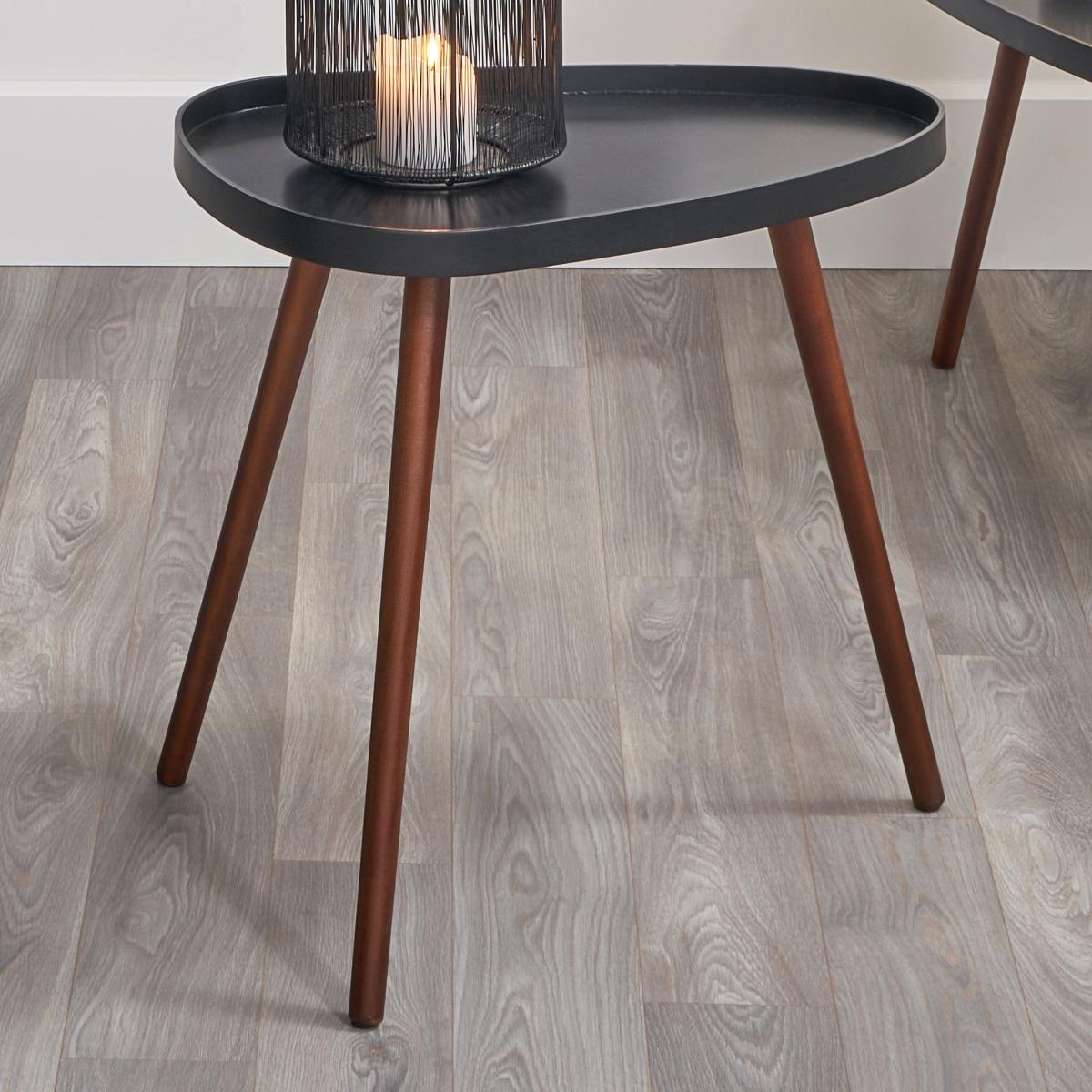 Pacific Clarice Pine Wood Side Table Grey – image 1