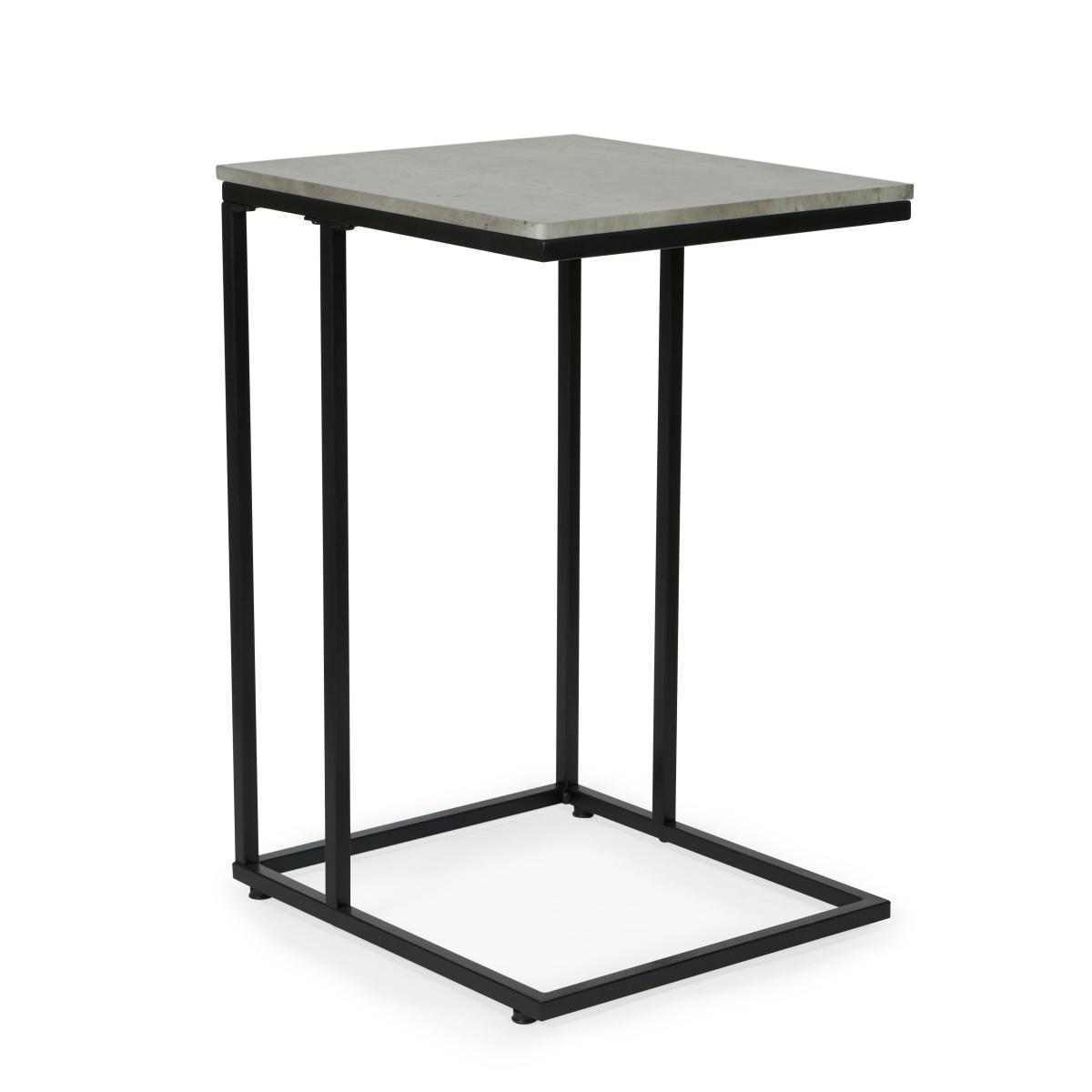 Charlie Concrete Effect Side Table Grey – image 4