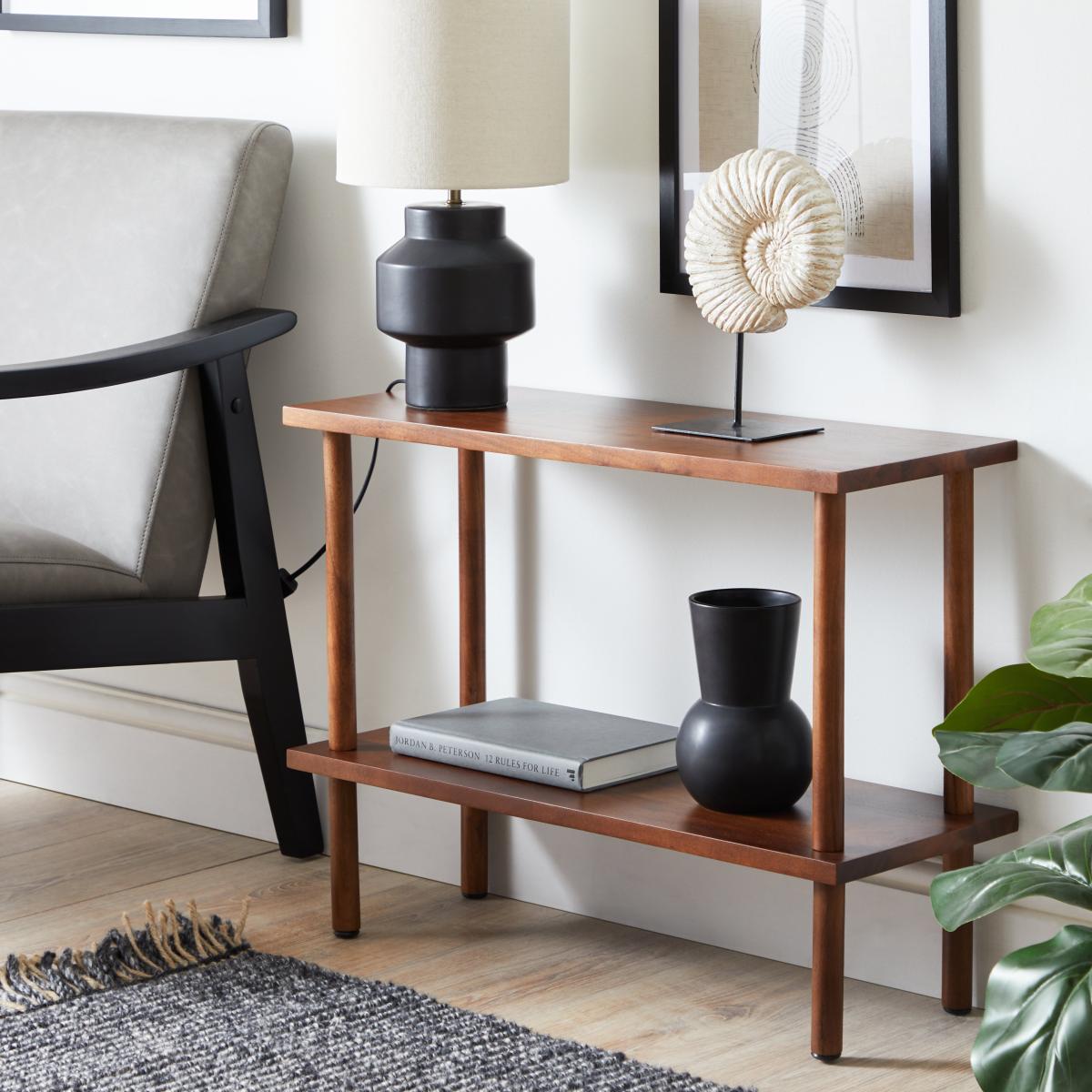 Sheamus 2 Tier Shelving Side Table Wood (Brown) – image 1
