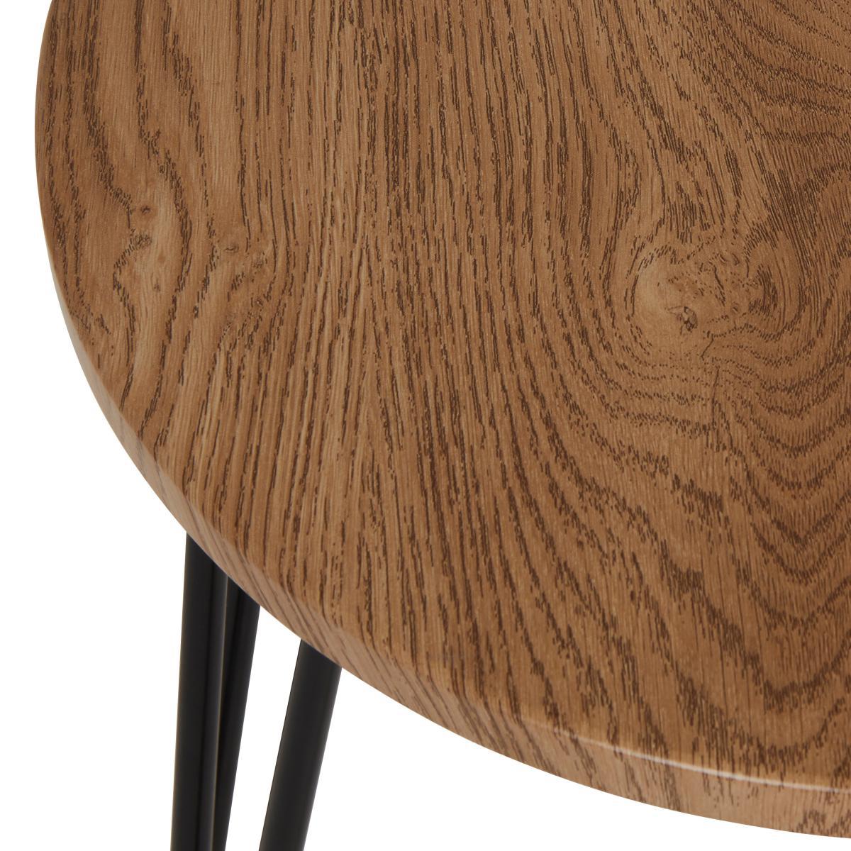Bella Oak Effect Round Side Table Light Oak – image 4