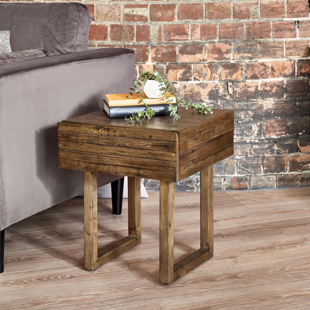 Woburn 1 Drawer Lamp Table Brown – image 2