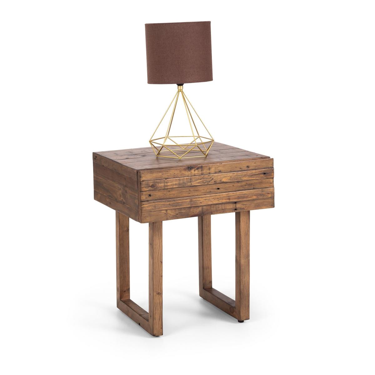 Woburn 1 Drawer Lamp Table Brown – image 3
