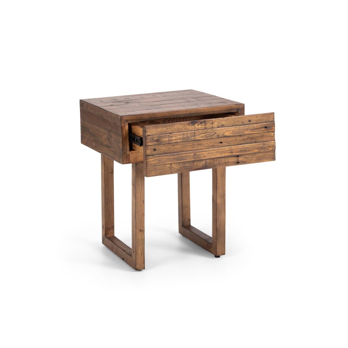 Woburn 1 Drawer Lamp Table Brown – image 4
