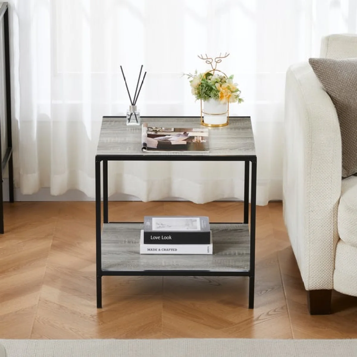 Return - Brooklyn End Table, Grey – image 2