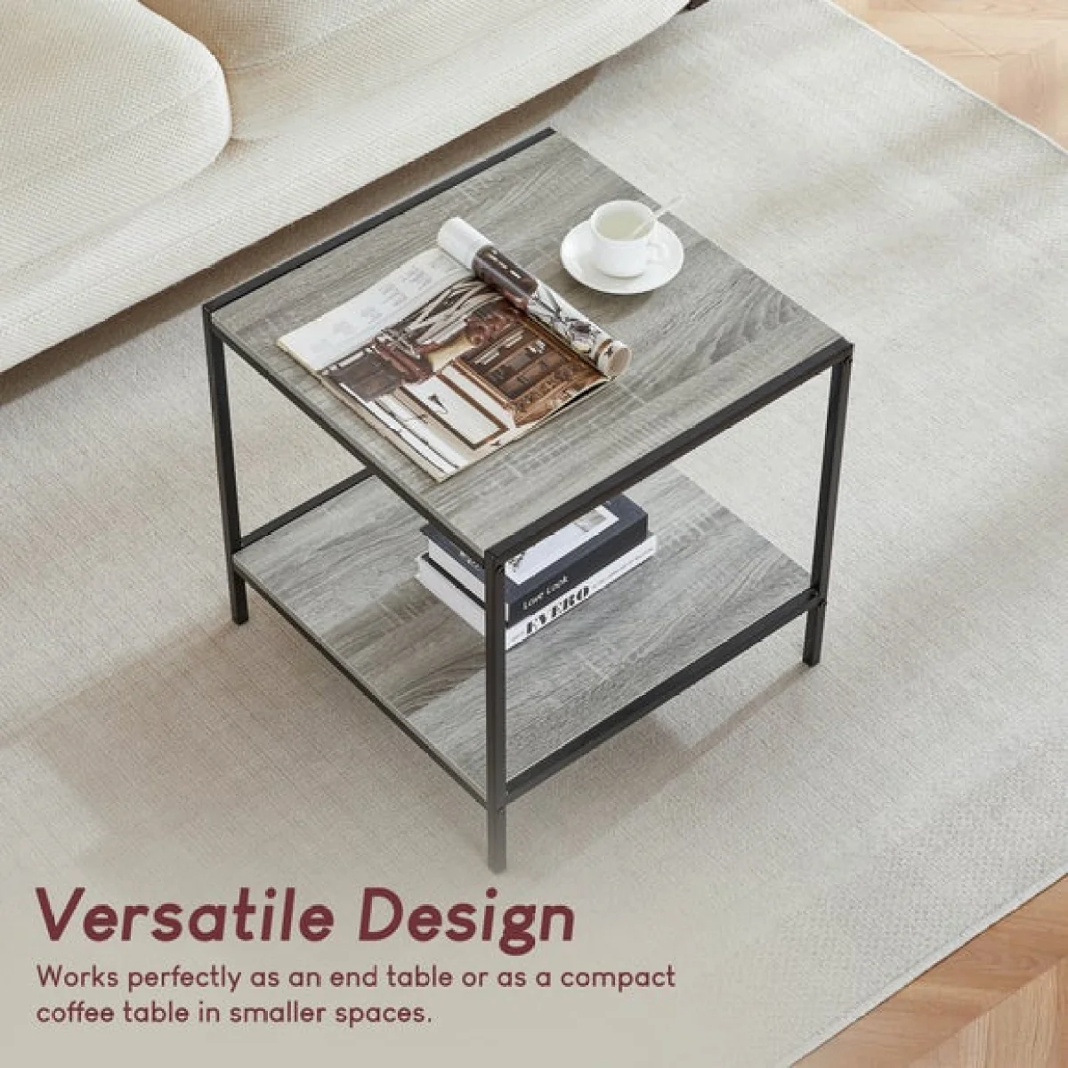 Return - Brooklyn End Table, Grey – image 3
