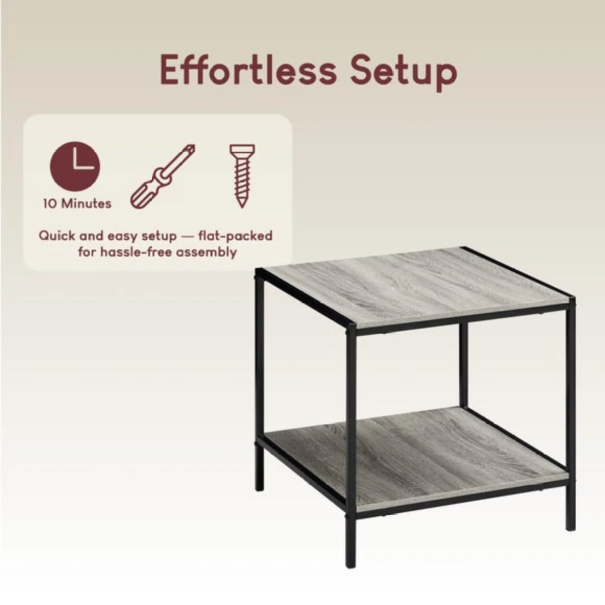 Return - Brooklyn End Table, Grey – image 4