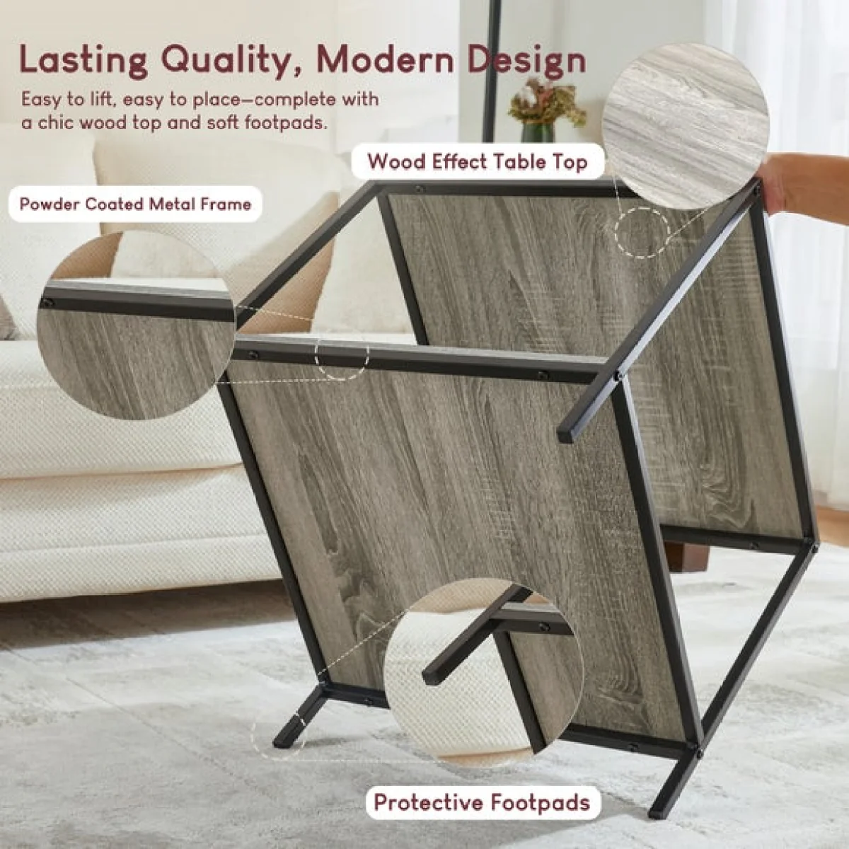 Return - Brooklyn End Table, Grey – image 5