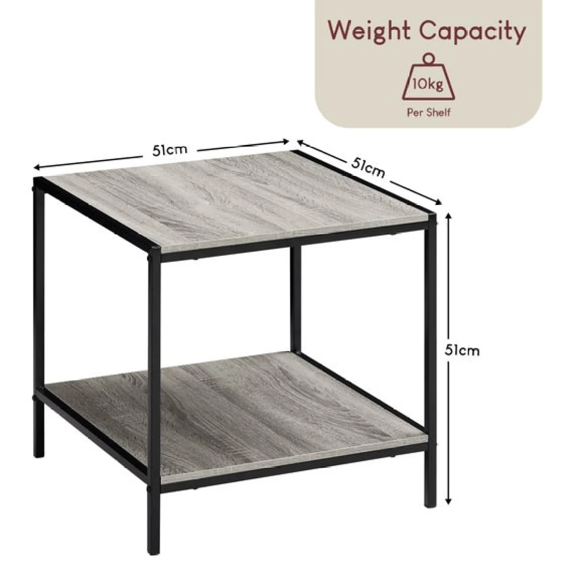 Return - Brooklyn End Table, Grey – image 7