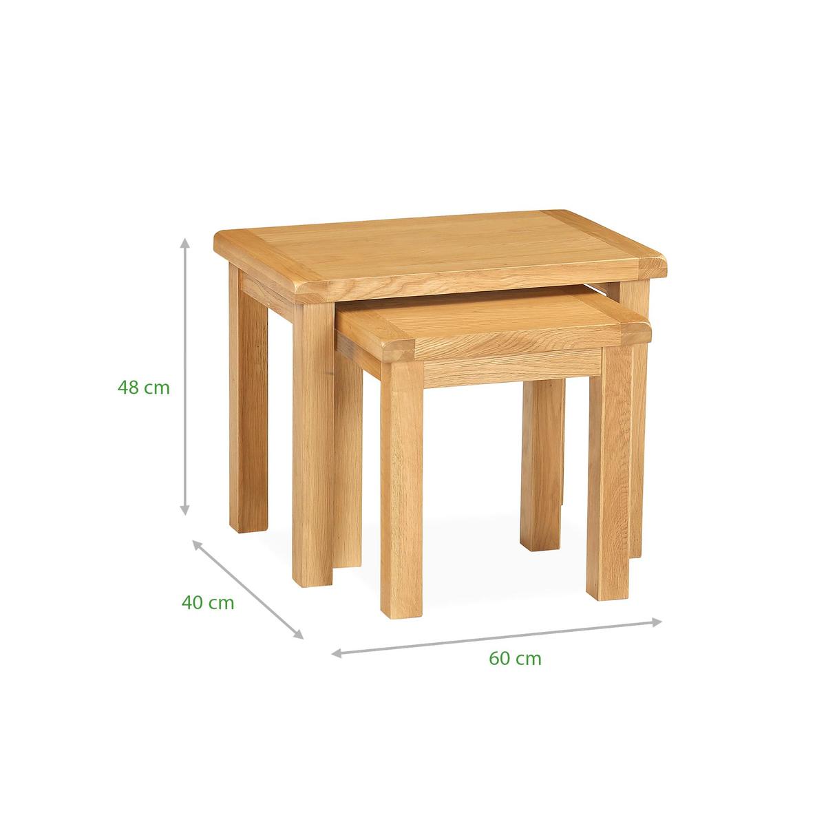 Sherbourne Oak Nest of Tables Natural – image 6