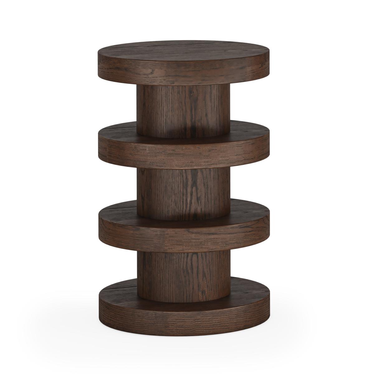 California Bobbin Side Table Dark Oak – image 2