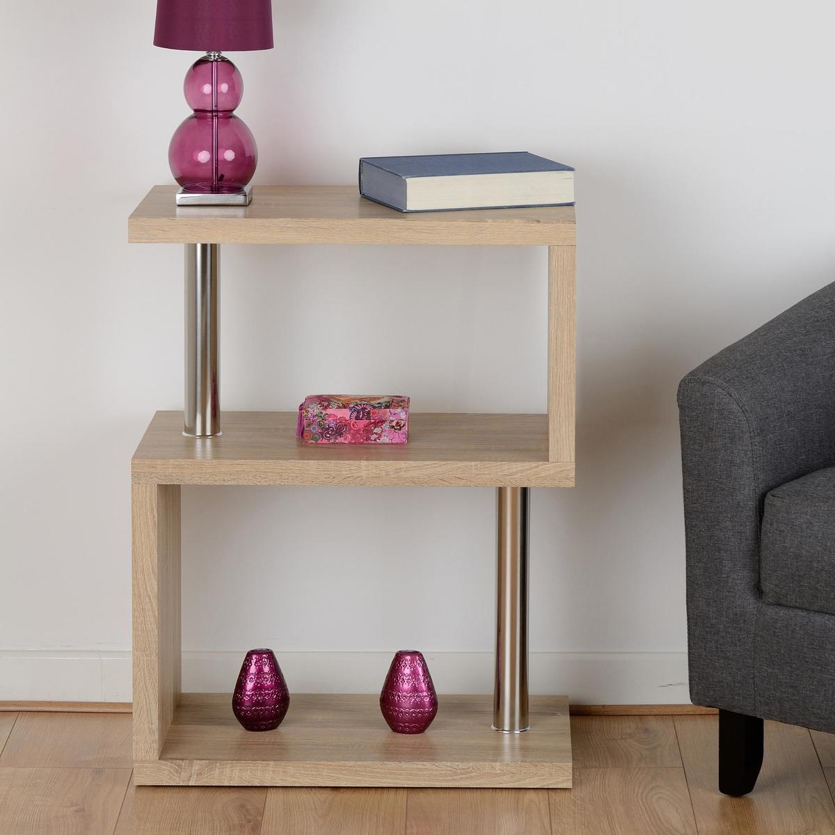 Charisma 3 Shelf Side Table Oak (Brown) – image 3