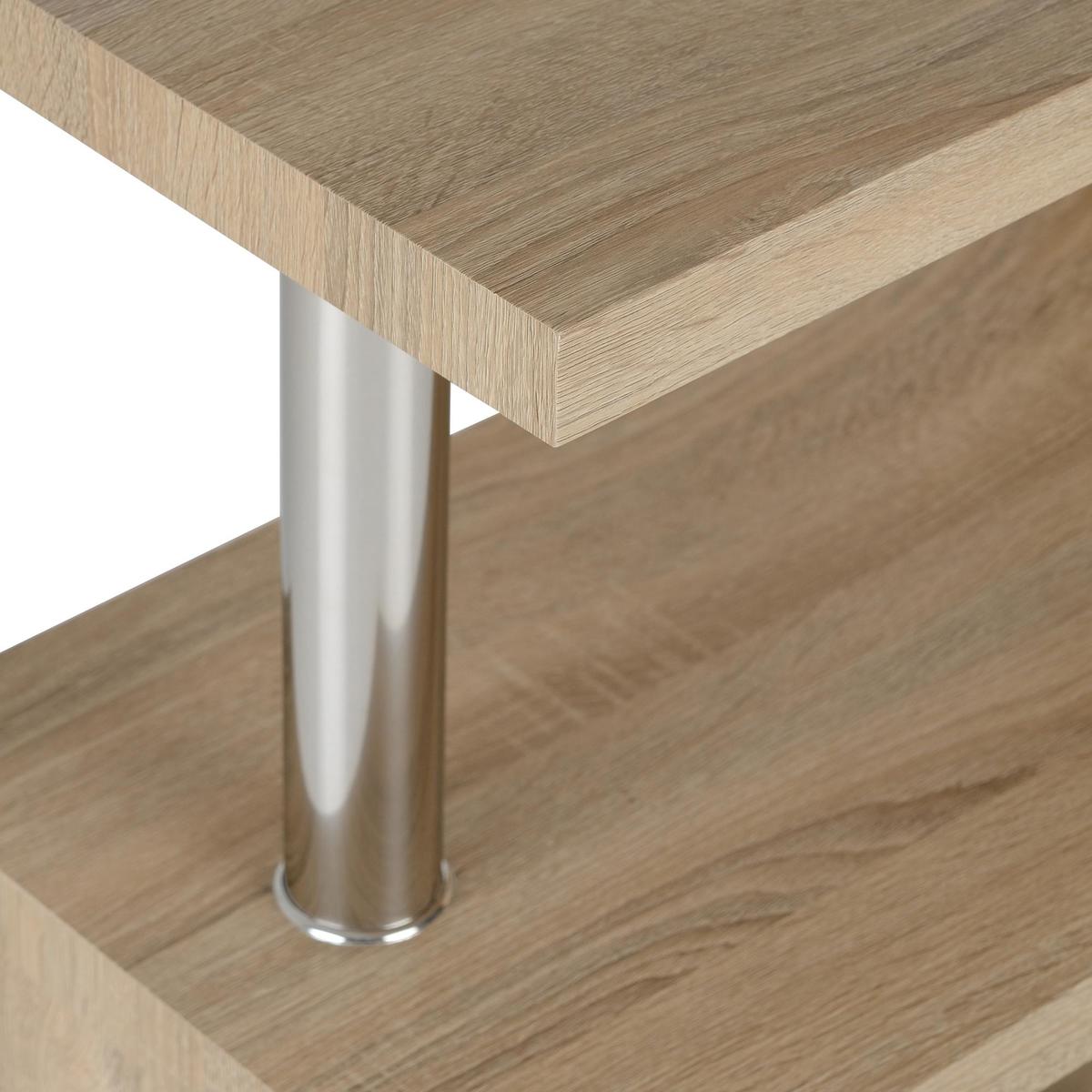 Charisma 3 Shelf Side Table Oak (Brown) – image 6
