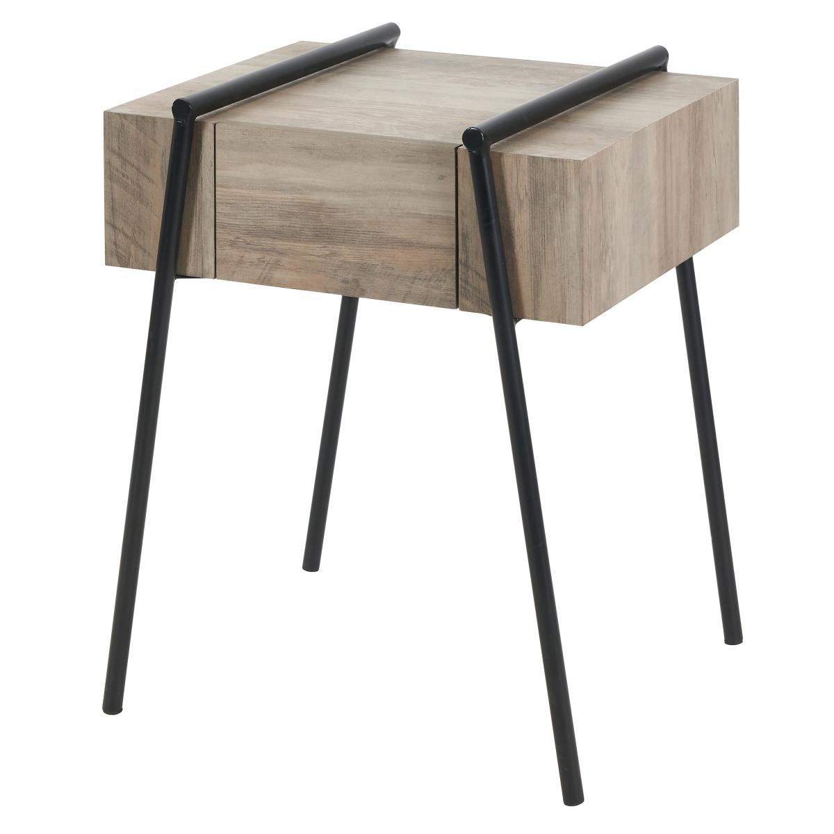 Osato 1 Drawer Side Table Brown – image 2