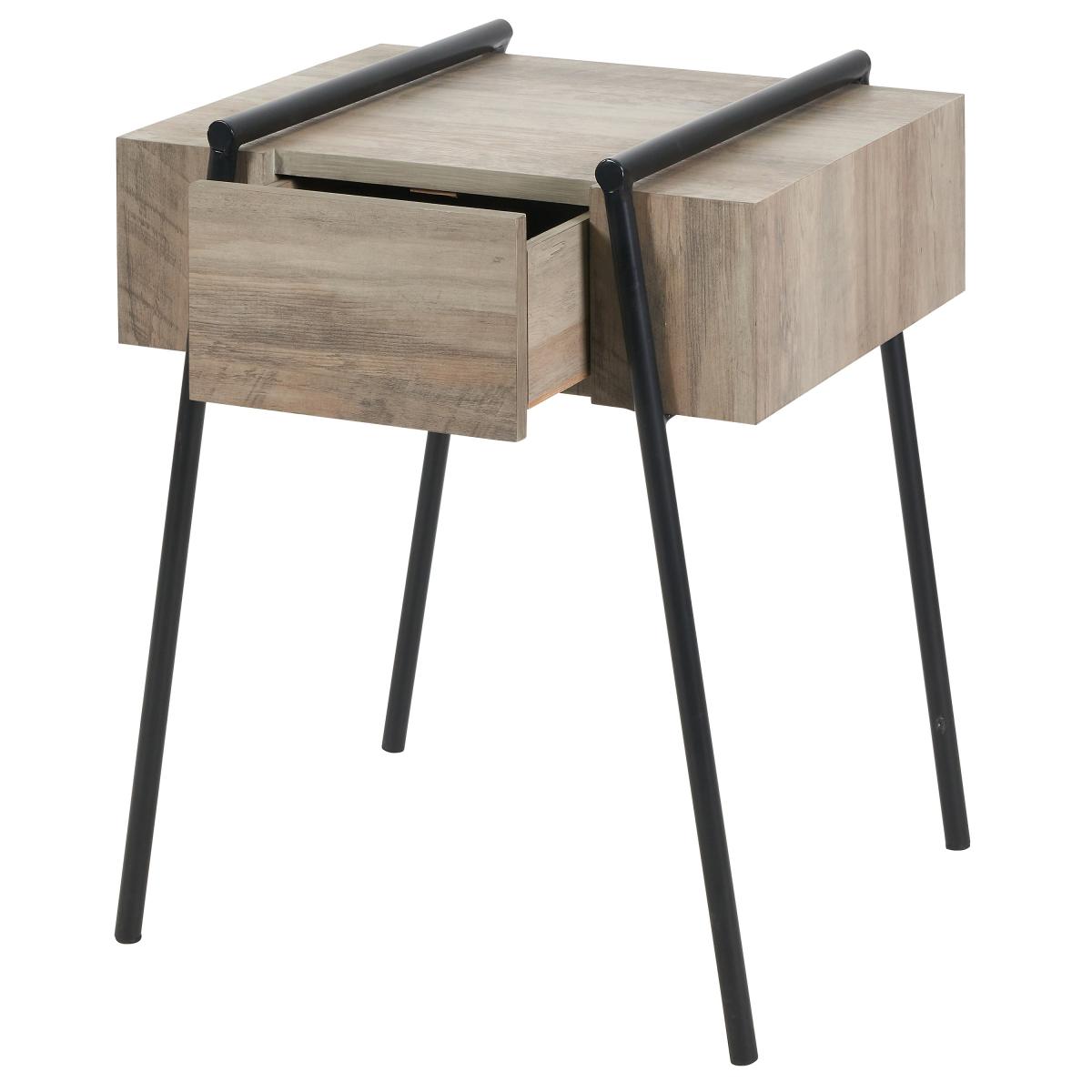 Osato 1 Drawer Side Table Brown – image 3