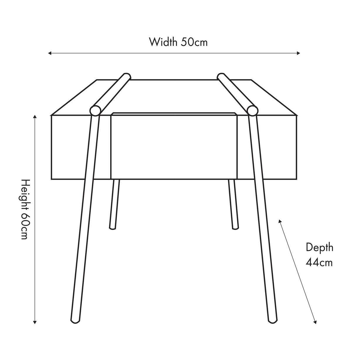Osato 1 Drawer Side Table Brown – image 8