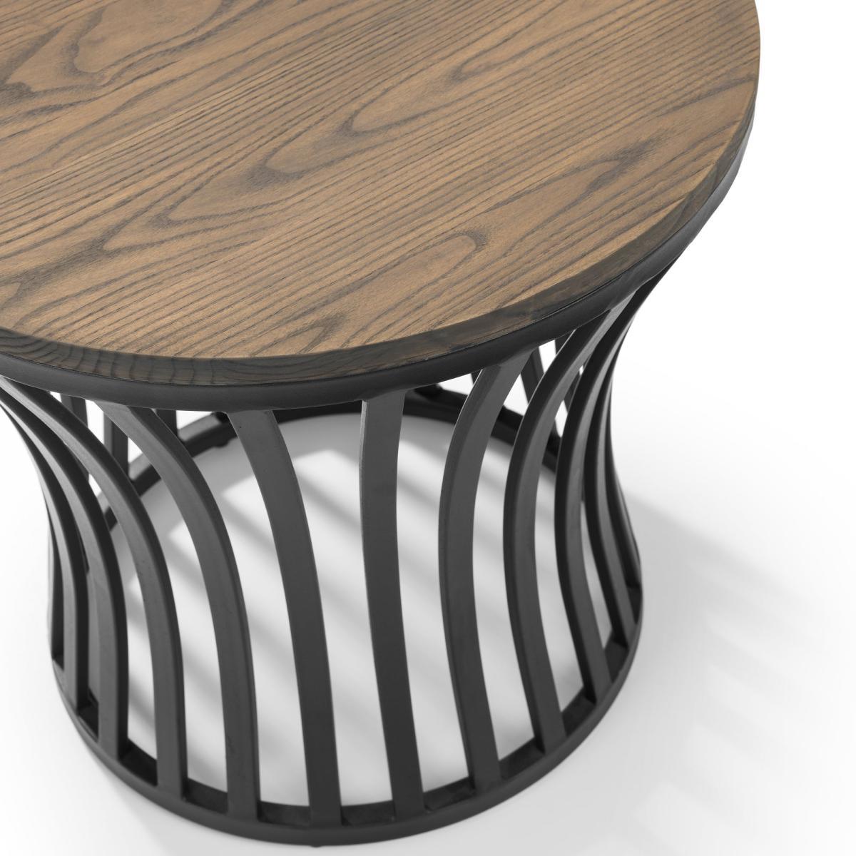 Washington Round Side Table Black – image 4