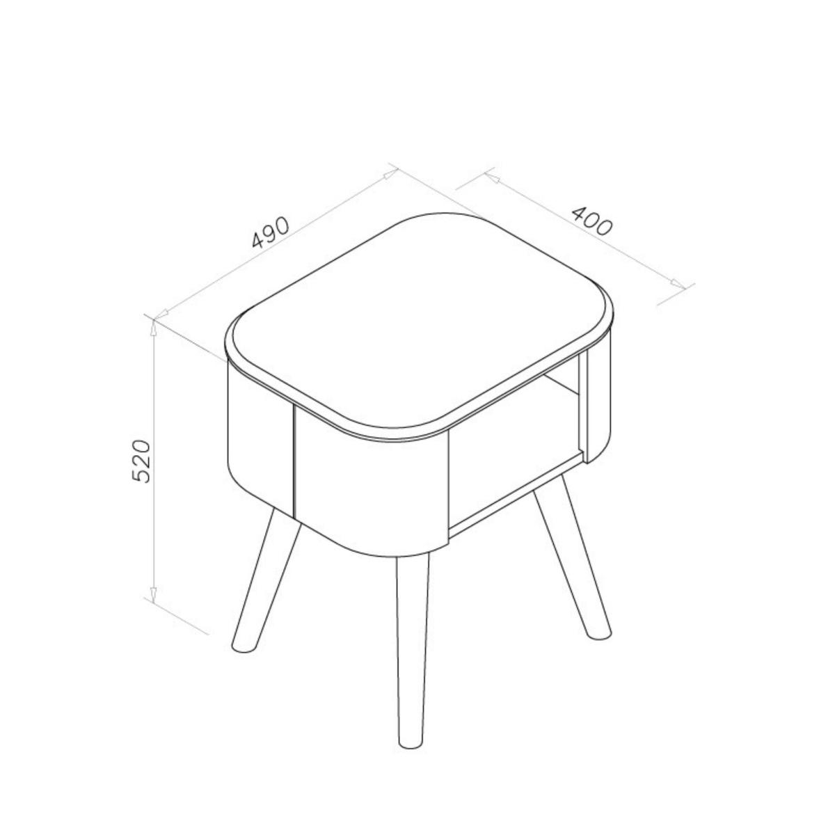 Oslo Side Table Oak – image 4
