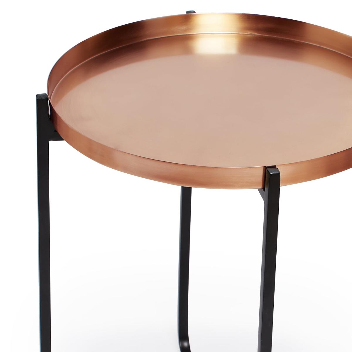 Tiana Side Table Metallic Effect Brown – image 5
