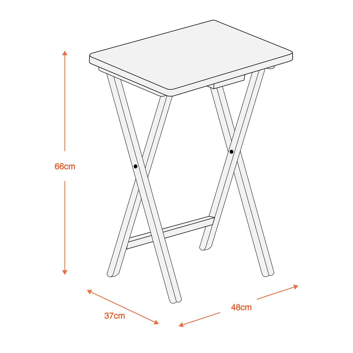 Rubberwood Dark Wood TV Table Chocolate Brown – image 2