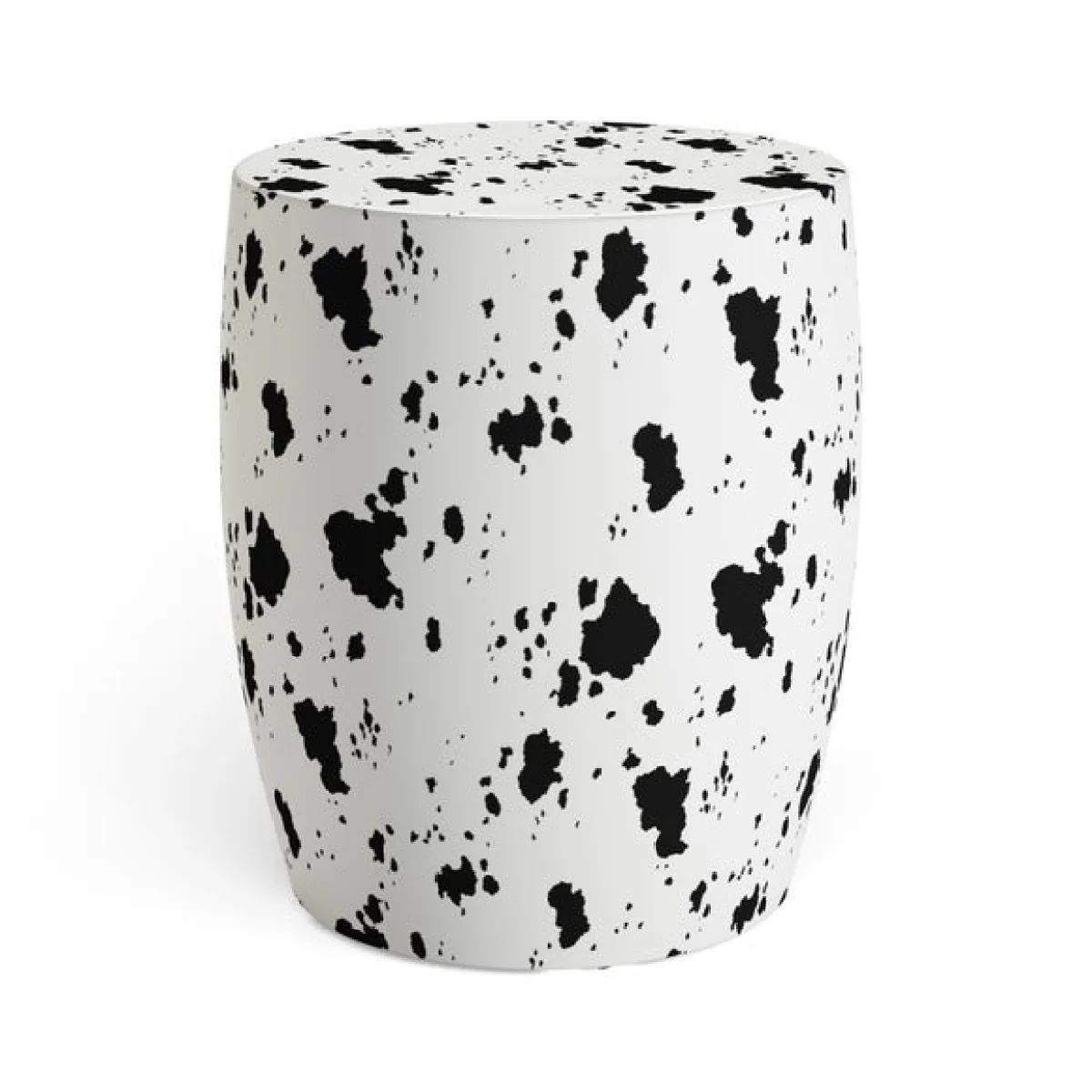 Metal Drum Cow Print Side Table – image 7